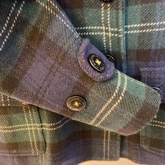 American Eagle Outfitters Plaid (Removable) Hooded Pea Coat - Picture 6 of 16